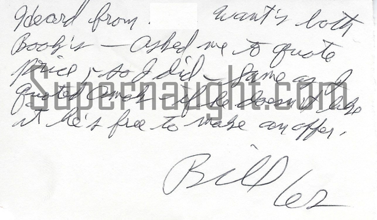William Bonin Signed Kite to Lawrence Bittaker
