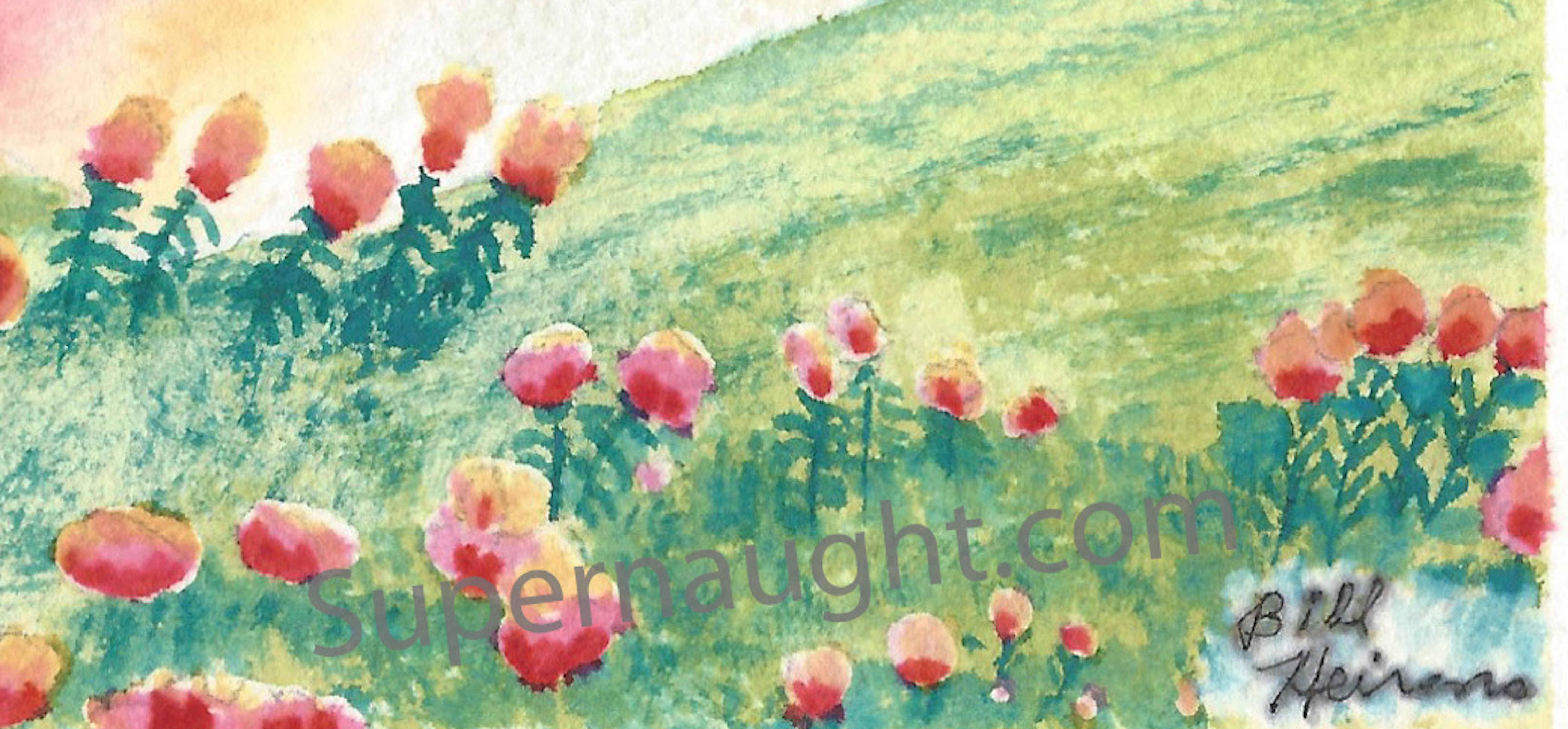William Heirens Landscape Watercolor Painting Signed image 2