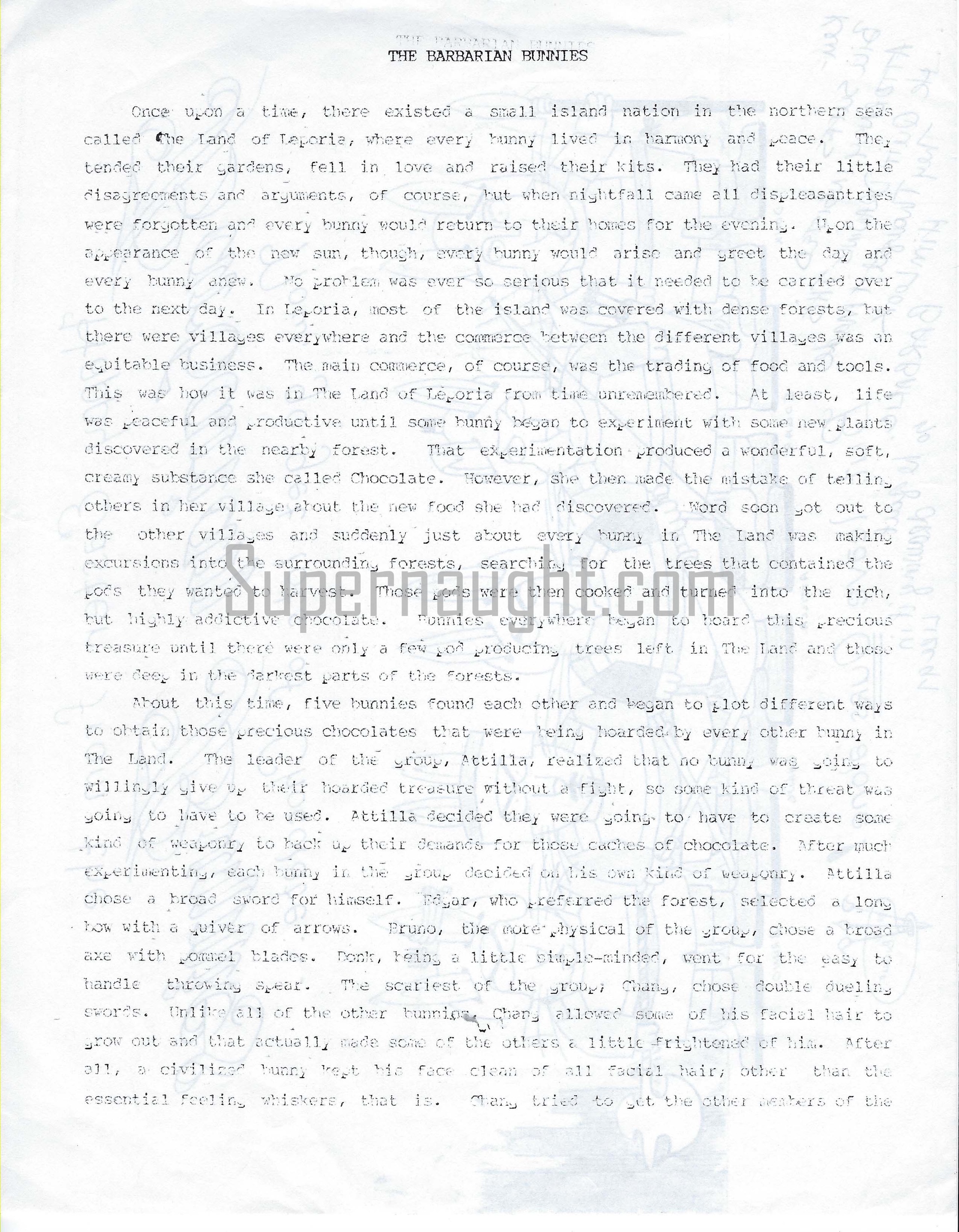 William Suff Copy of Barbarian Bunnies Drawing image 2