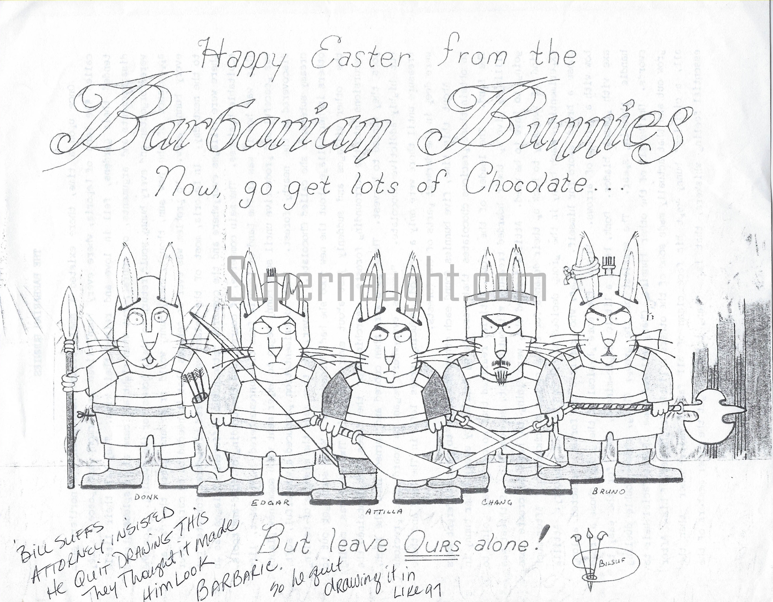 William Suff Copy of Barbarian Bunnies Drawing
