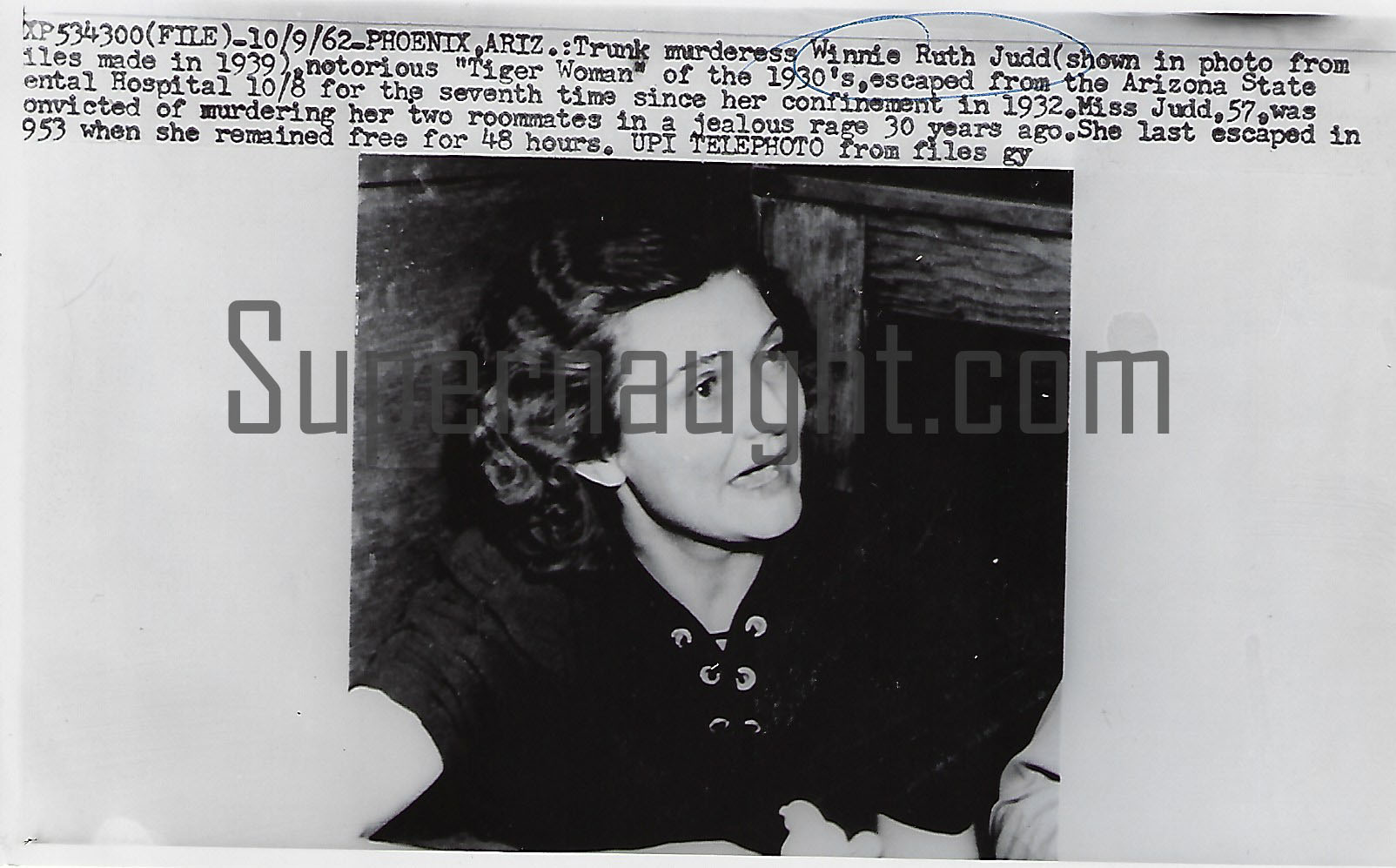 Winnie Ruth Judd October 1962 Press Photo