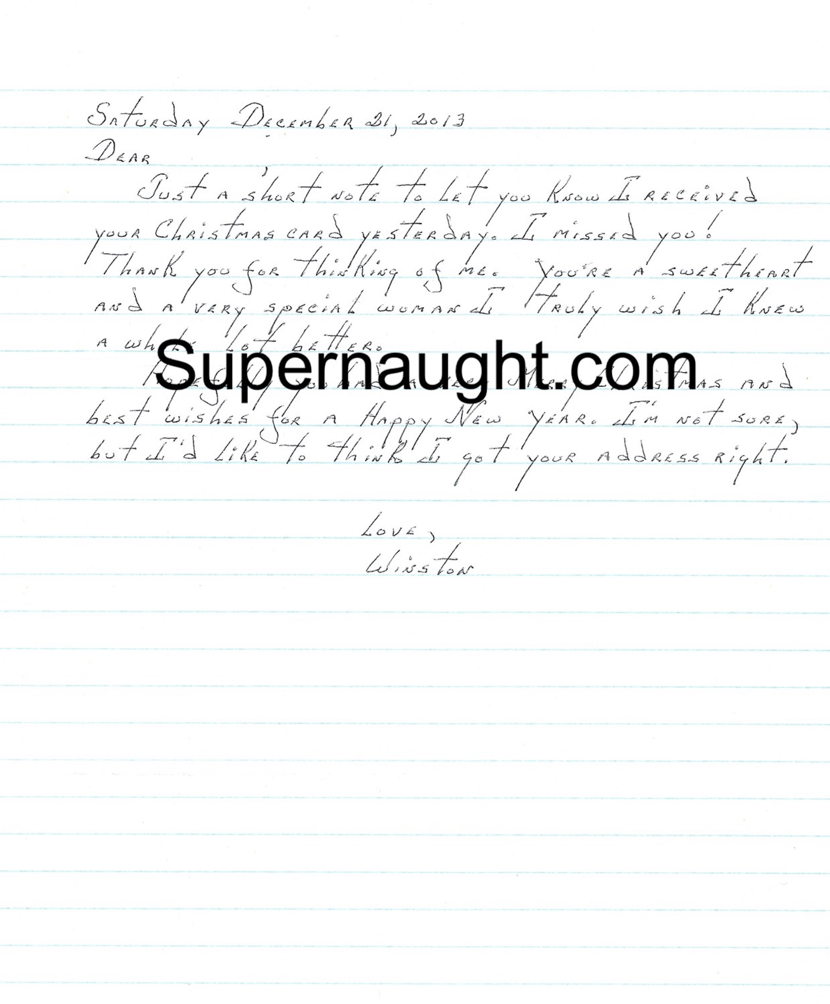Winston Moseley Letter and Envelope Set Both Signed