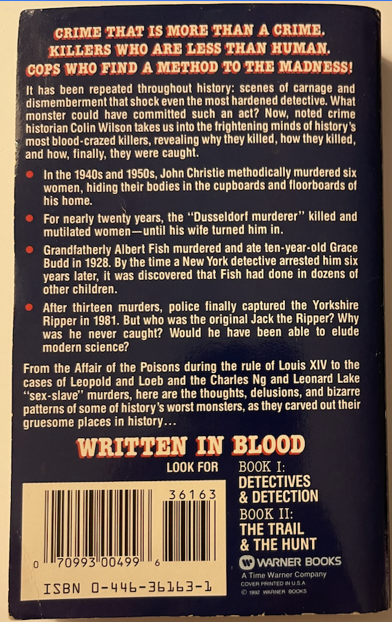 Written In Blood Colin Wilson 1992 Paperback Book image 2