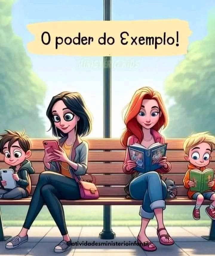 Qual é o exemplo que estão dano aos seus filhos???