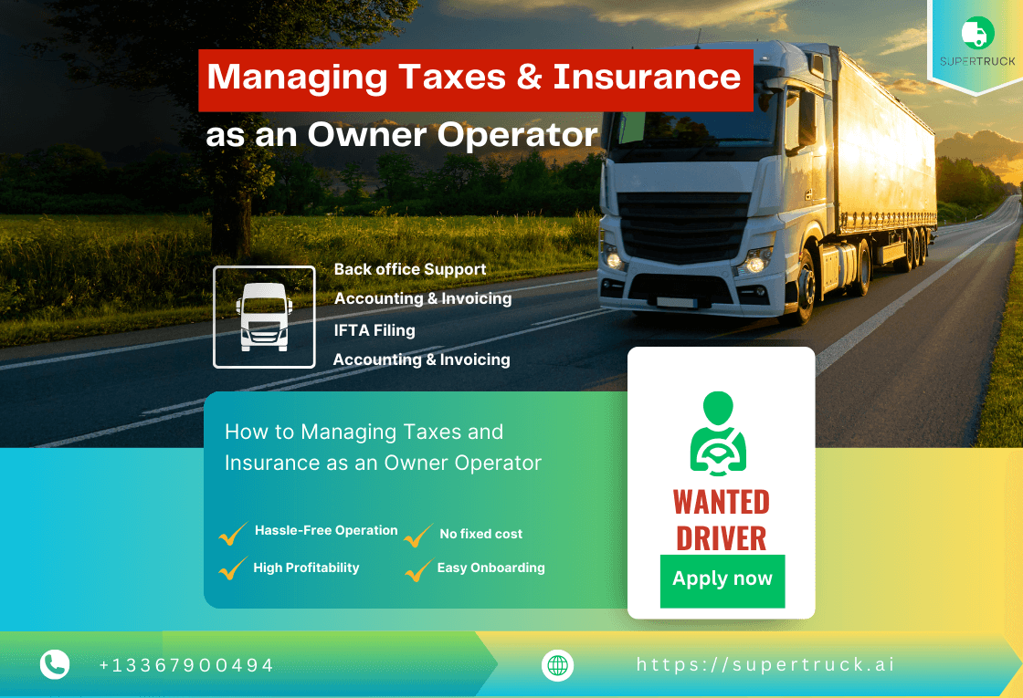 Managing Taxes and Insurance as an Owner Operator