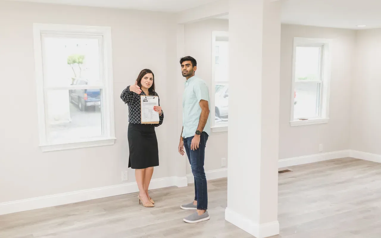 Property Manager and Painter in room