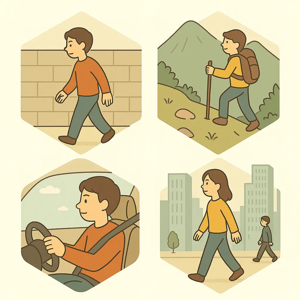 屋外や道路での地震イメージ