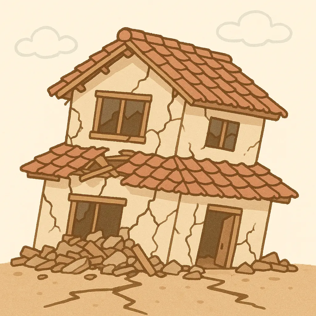 地震による揺れと被害イメージ