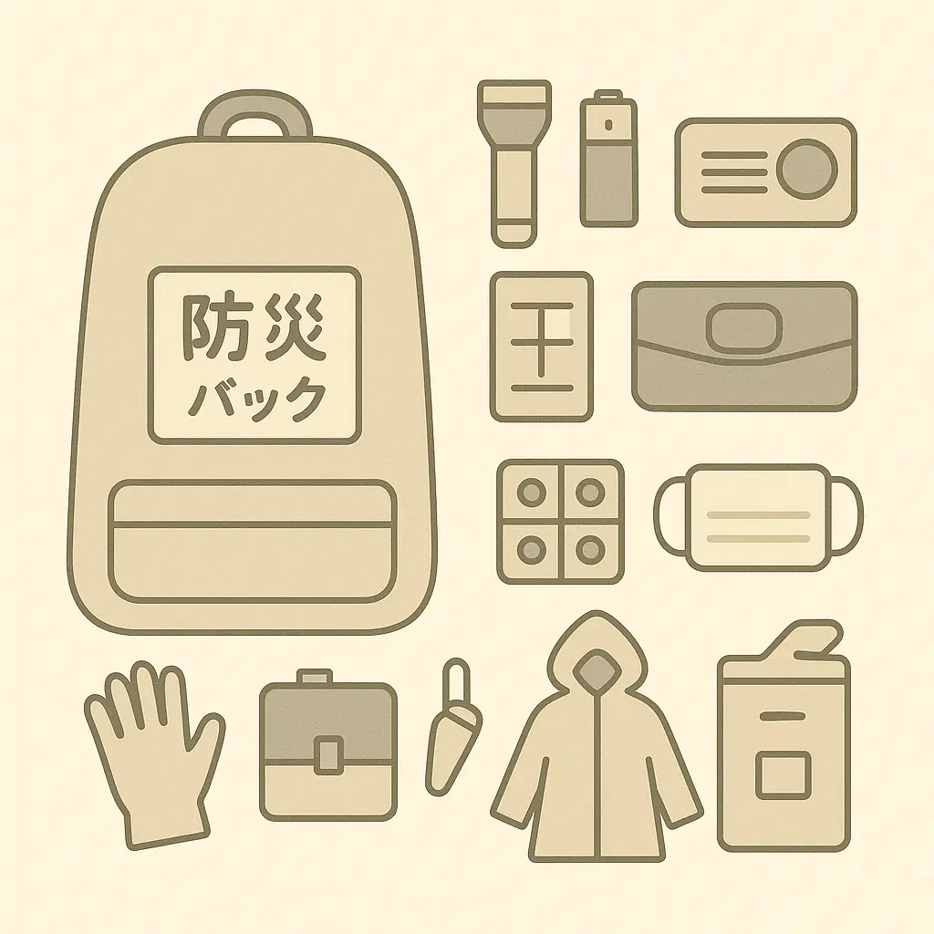 非常用持ち出しバッグの中身