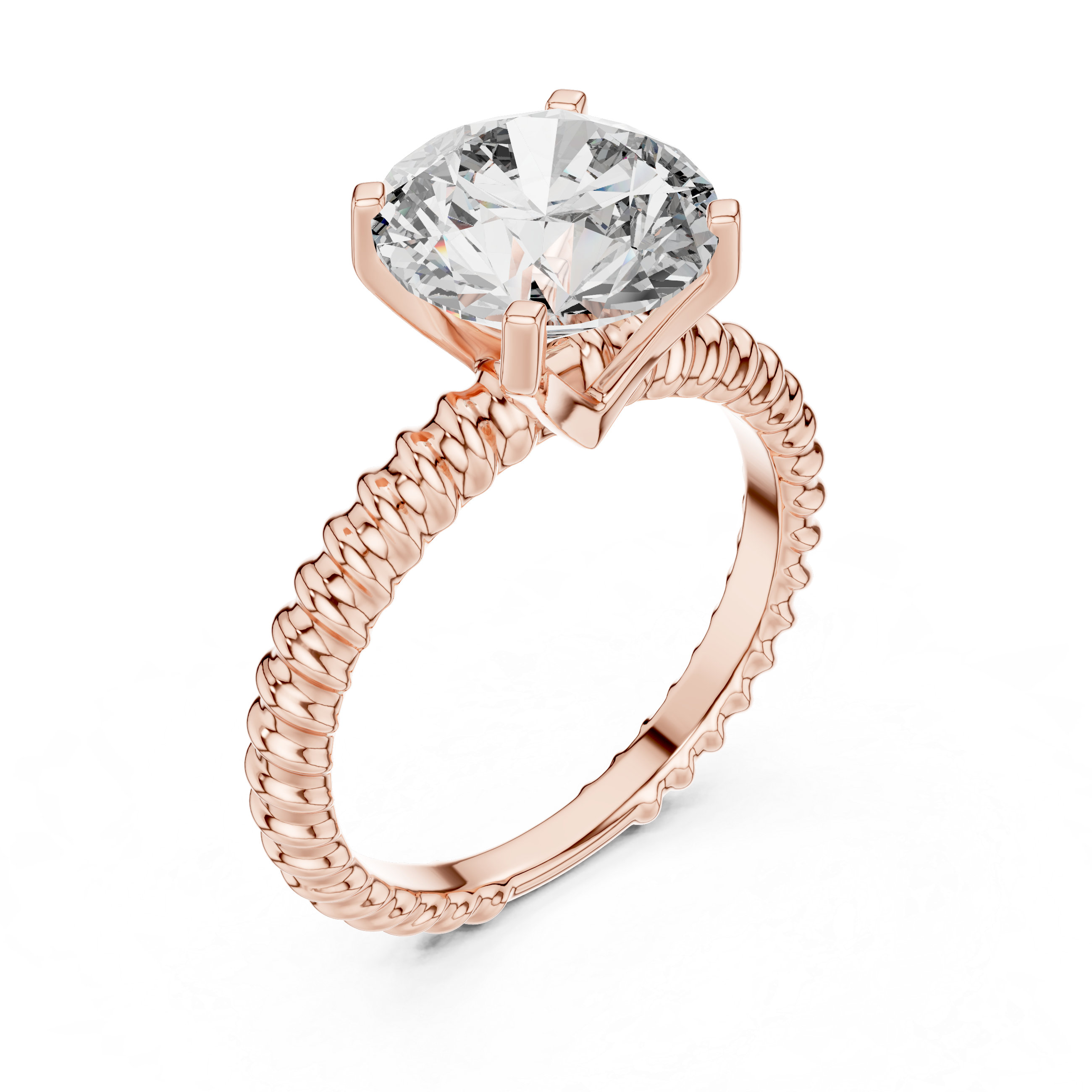 Artisan Rope Solitaire Ring
