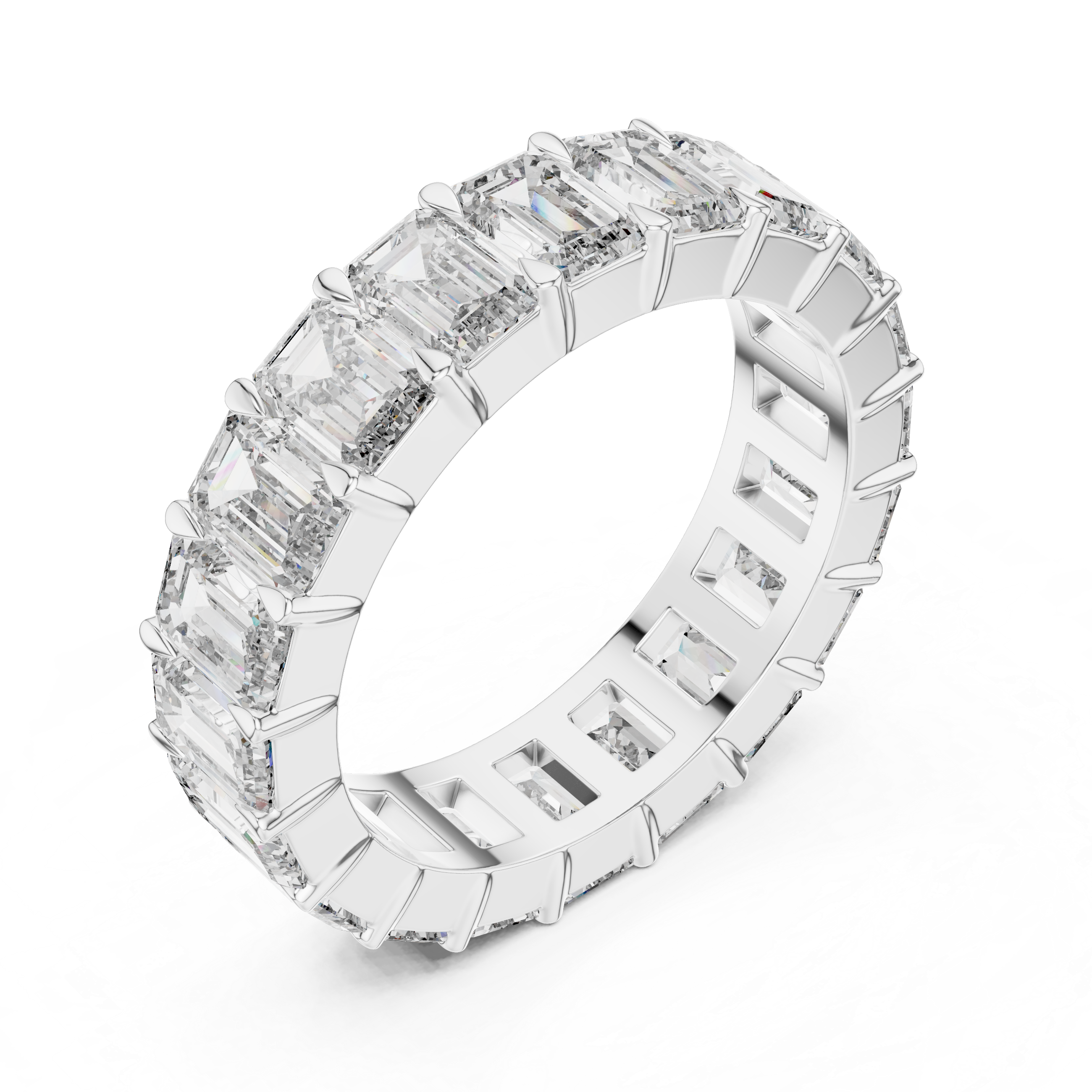 Emerald Elegance Eternity Ring