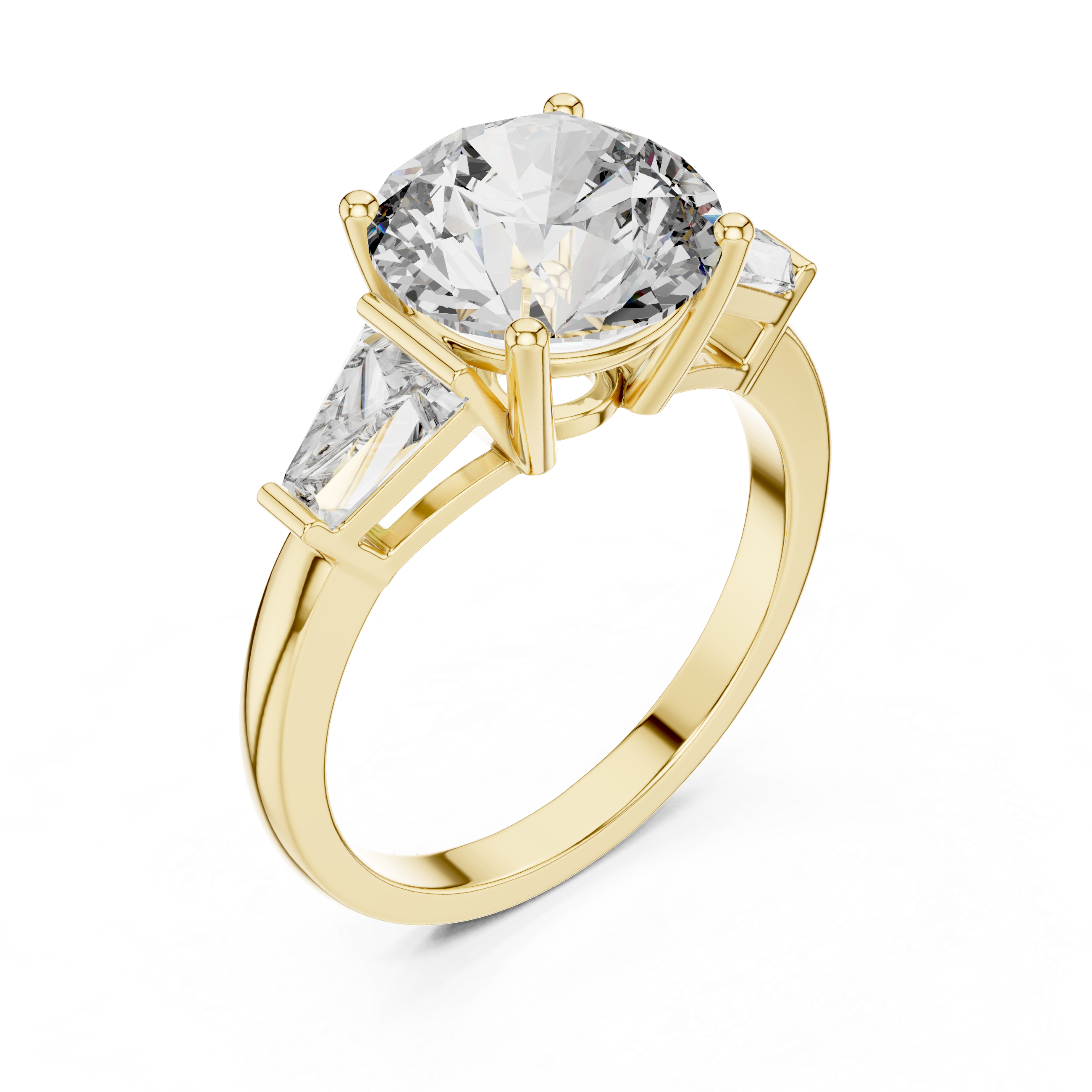 Classic Round Three-Stone Ring