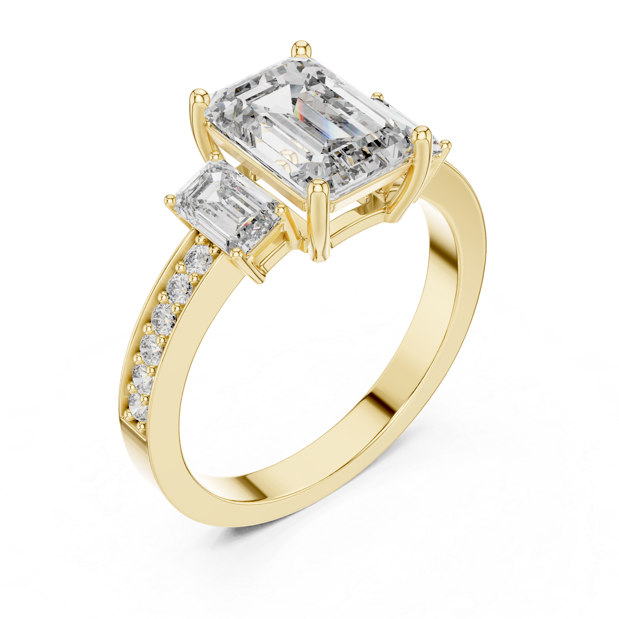 Eterna Emerald Trilogy Ring
