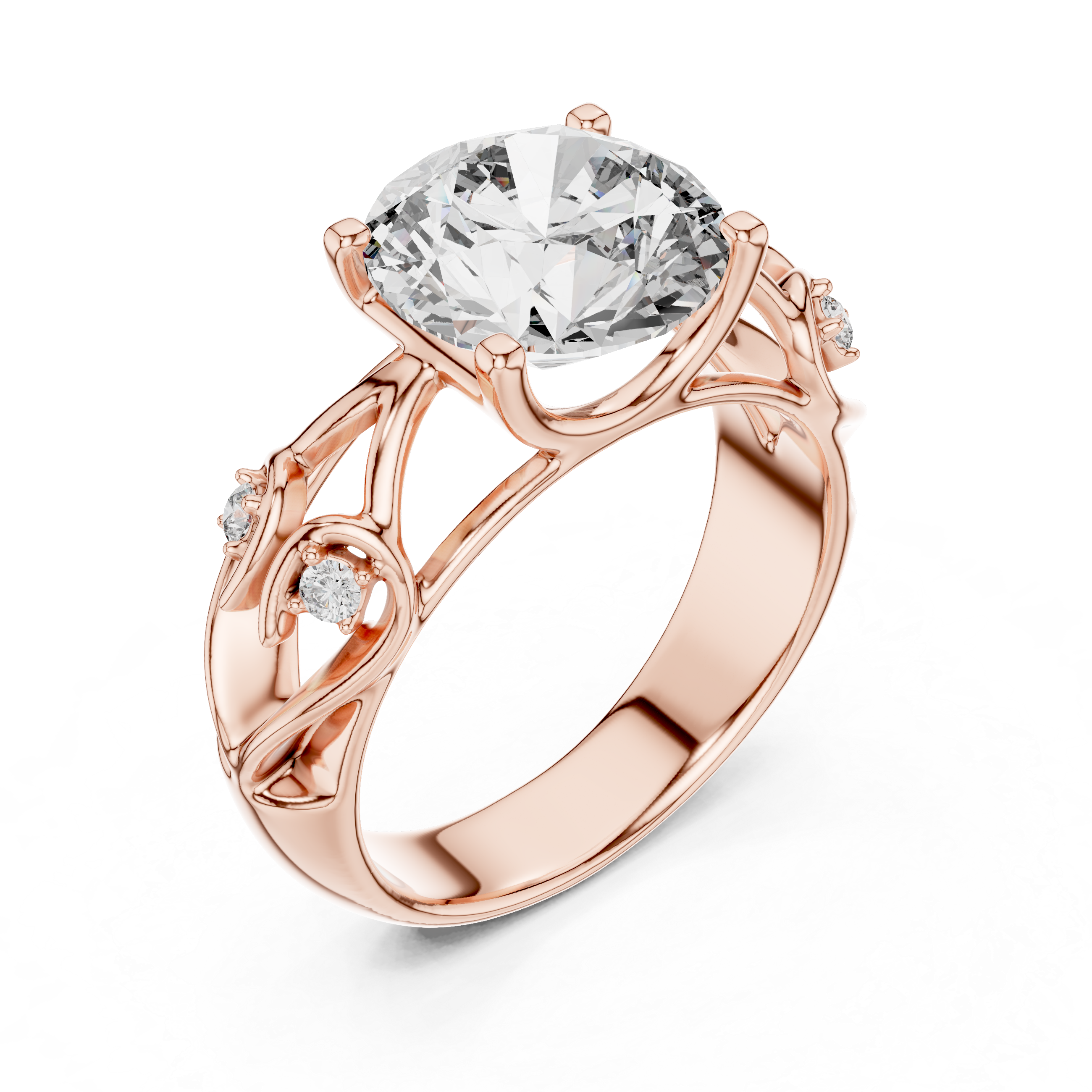 Enchanted Vine Solitaire Ring