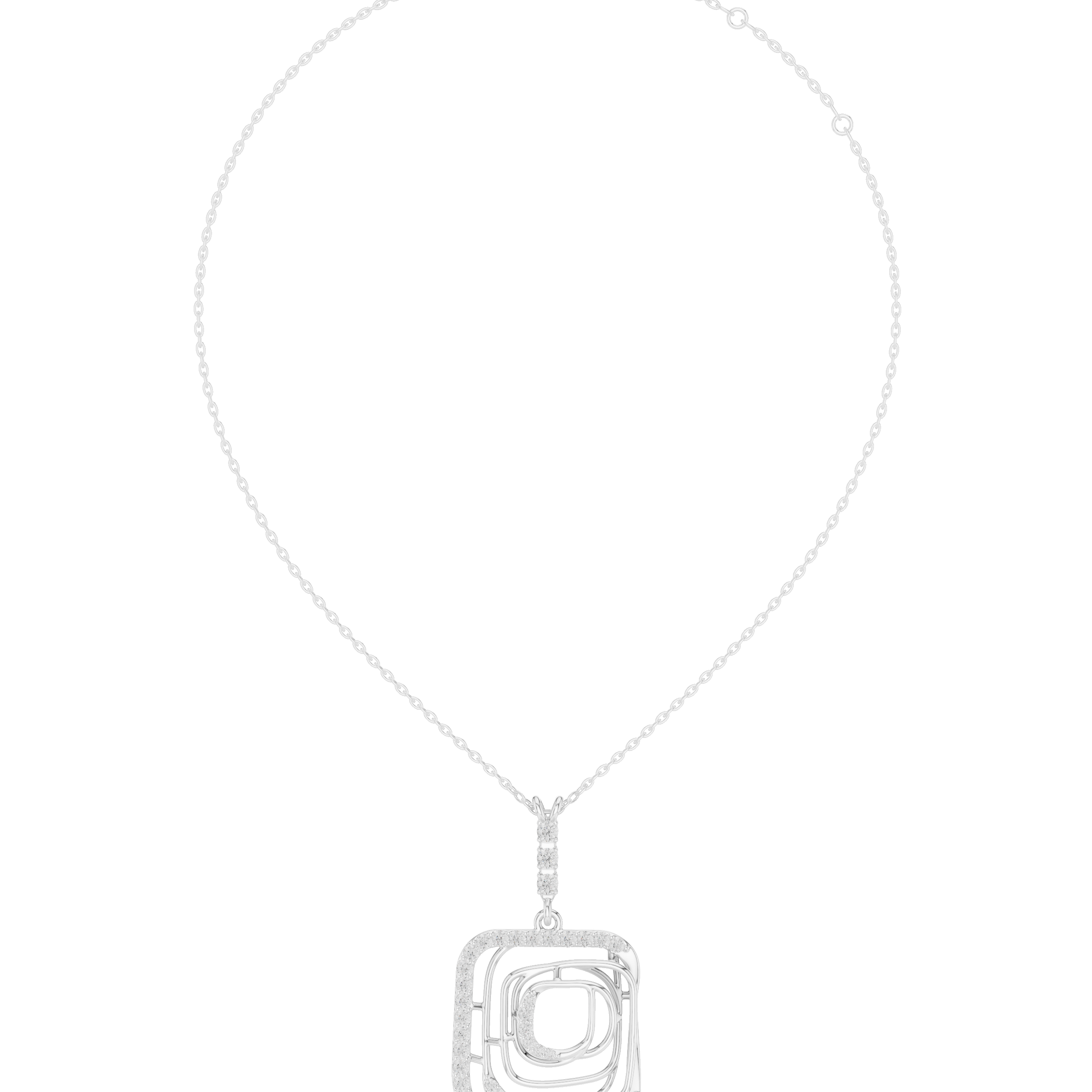 Aria Geometric Diamond Necklace