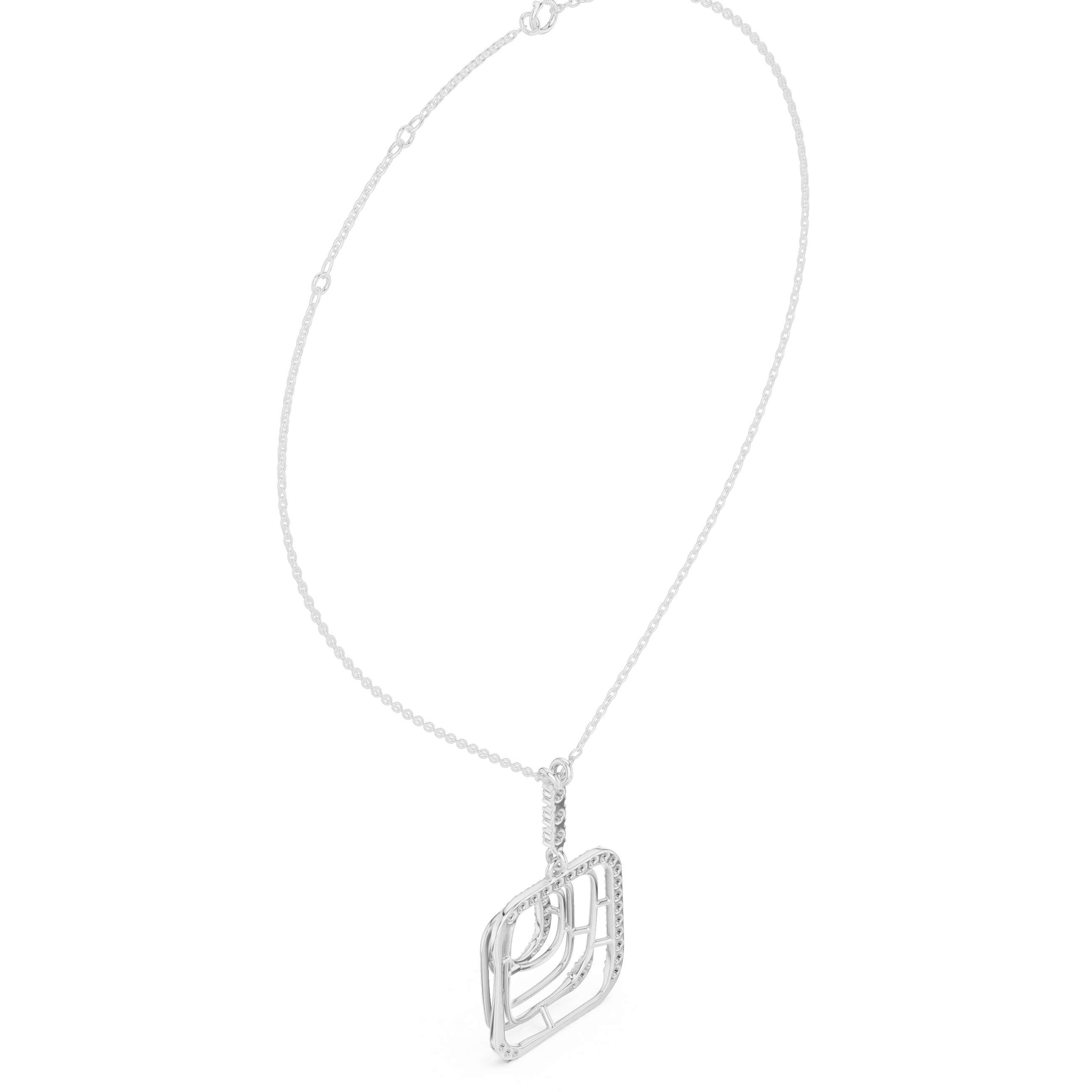 Aria Geometric Diamond Necklace