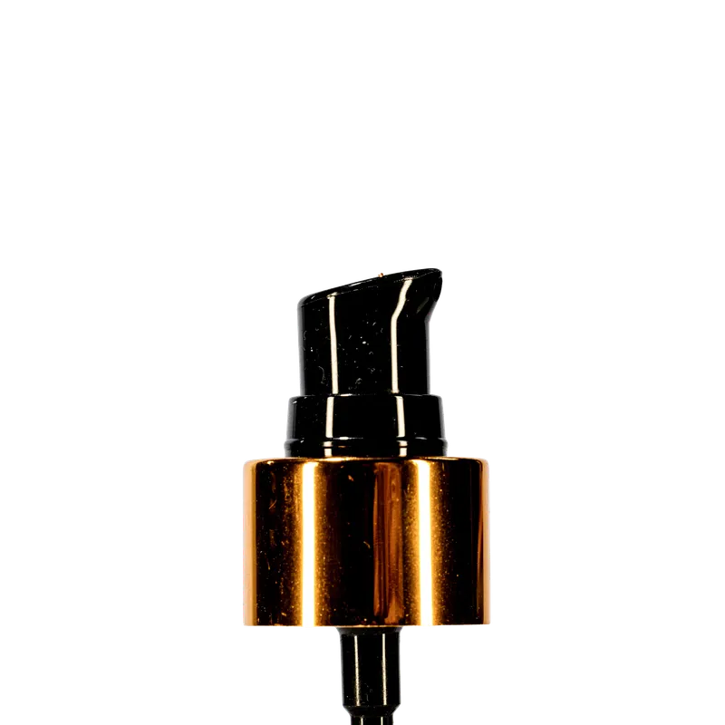 24/410 Alüminyum Krem Pompası Yarım Kapak Siyah/Altın