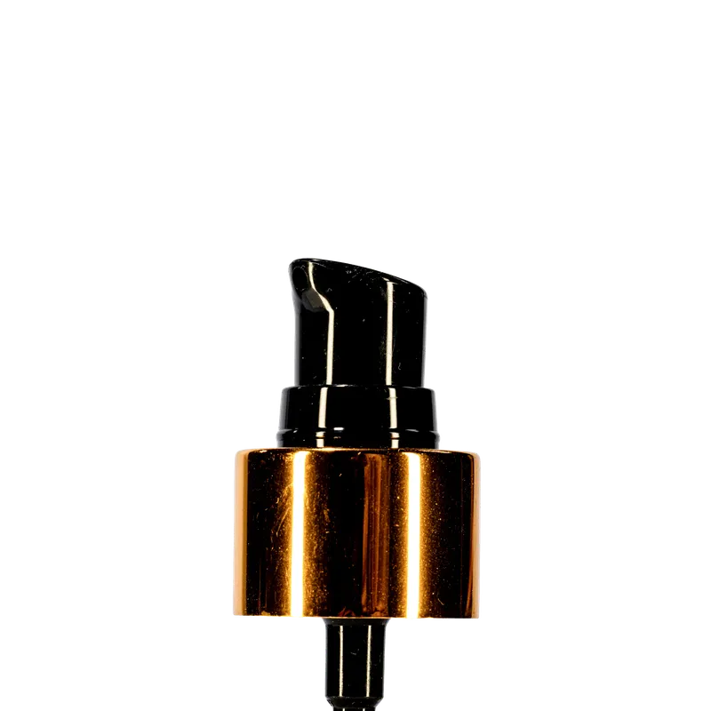 24/410 Alüminyum Krem Pompası Yarım Kapak Siyah/Altın - Görsel 3