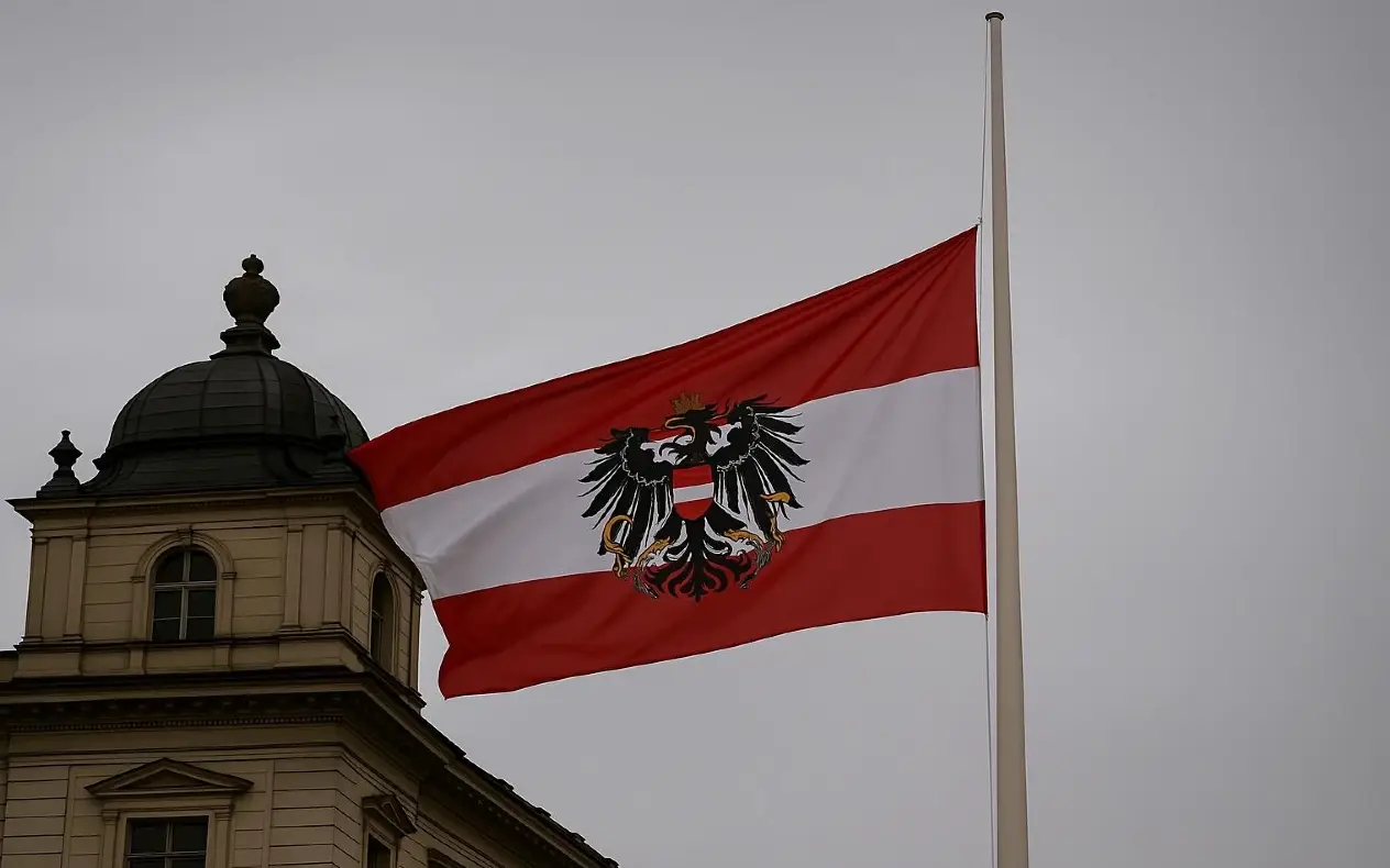 Austrijska zastava na pola koplja povodom nacionalnog dana žalosti
