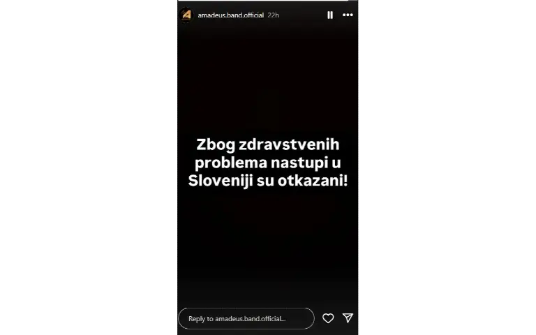 Amadeus bend saopštenje Saopštenje Amadeus benda