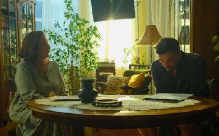 Olga i zlatan na snimanju filma