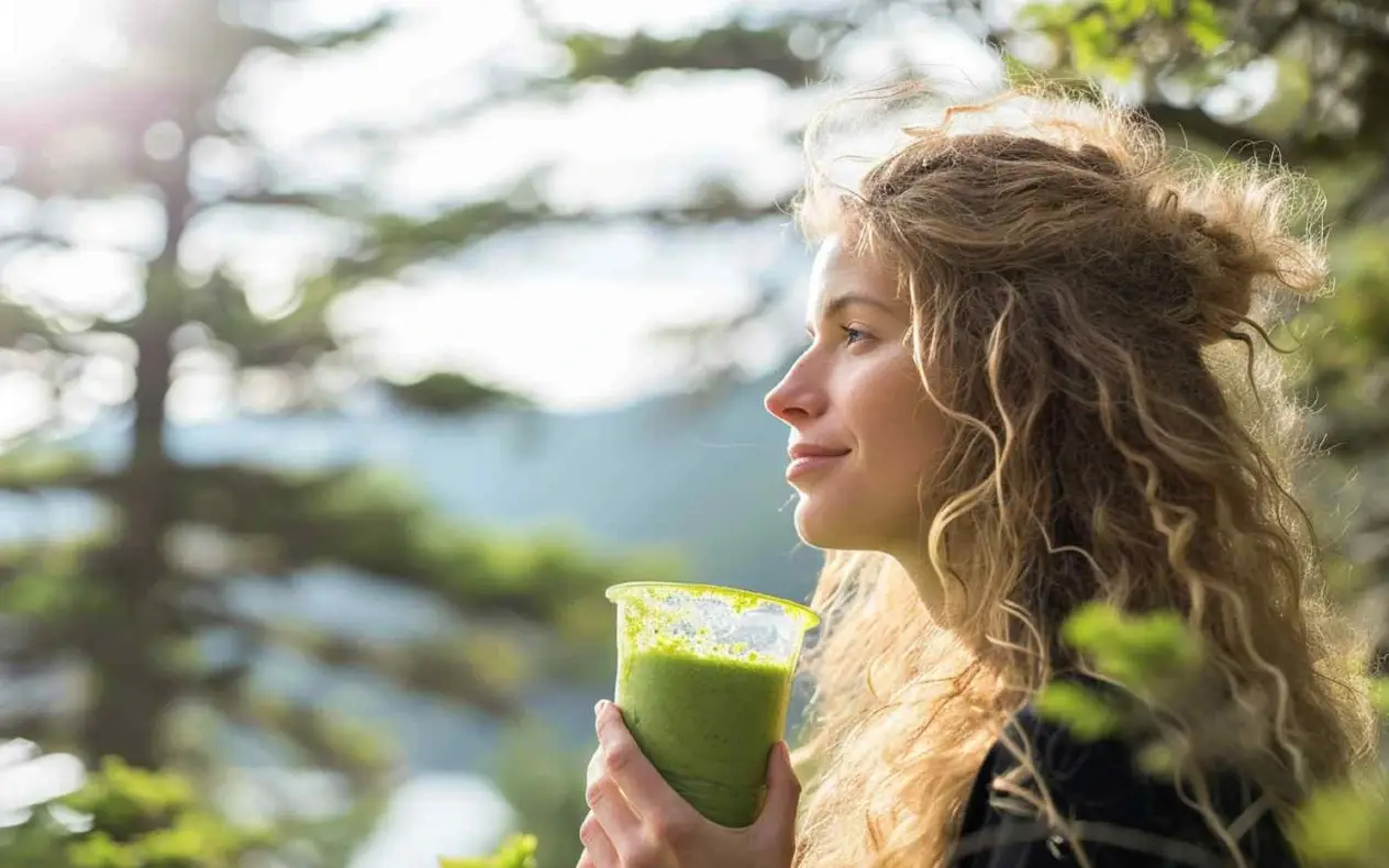 Žena sa detox napitkom