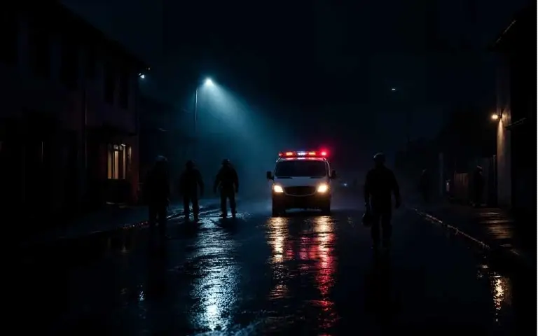Policija na putu Policija stoji na putu i čeka krivca