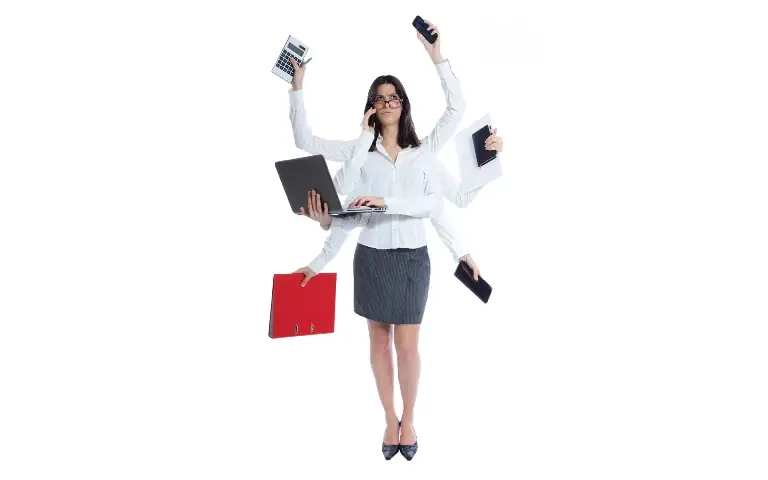 Žena koja ima puno poslova