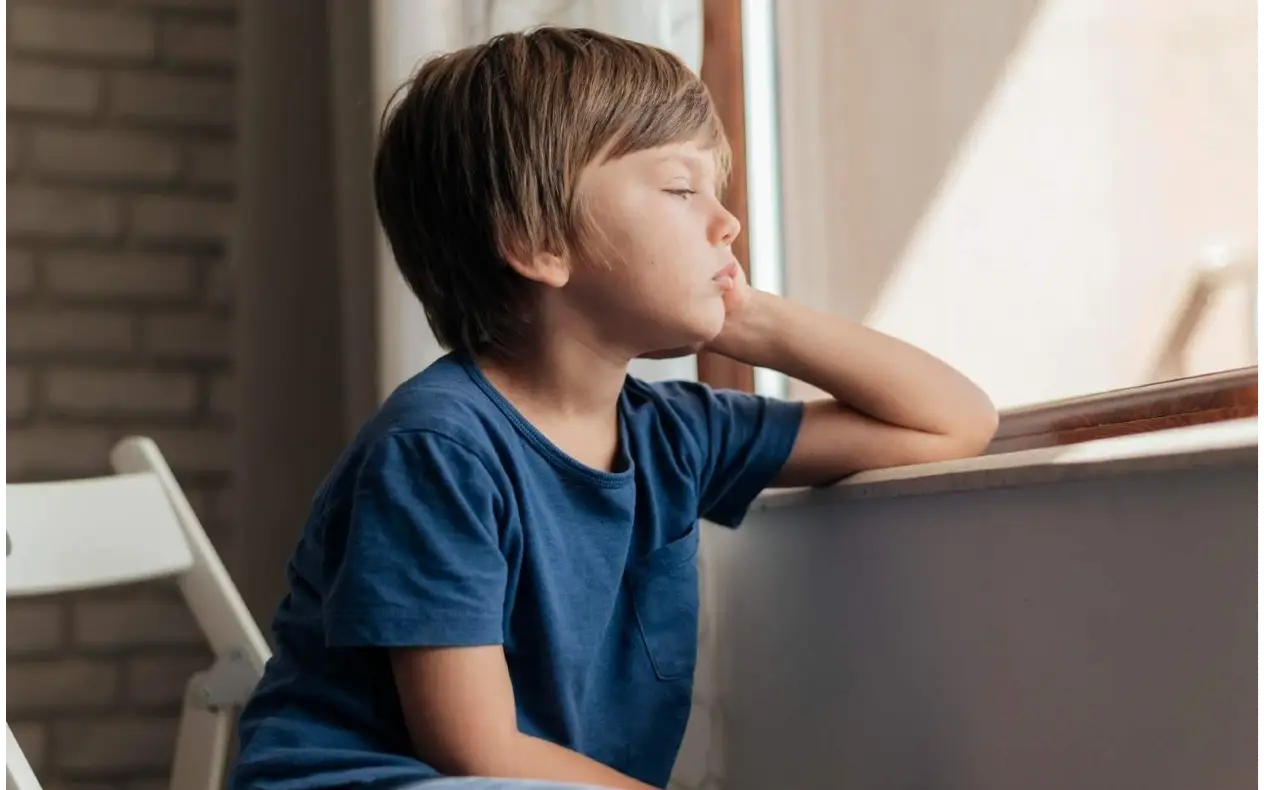 Tih i zamišljen dečak u sobi