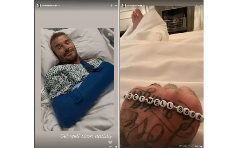 David Beckham u bolnici sa longetom na ruci