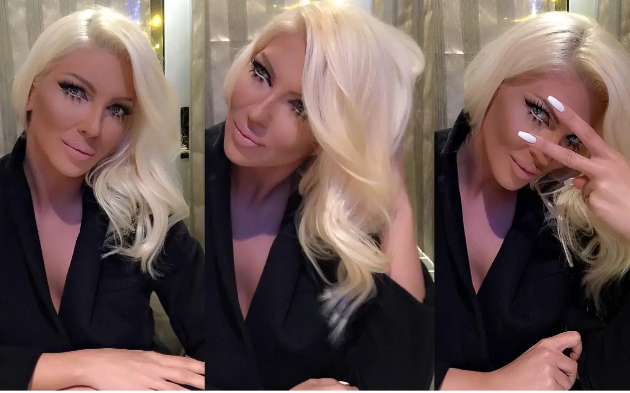 Pevačica Jelena Karleuša puštene kose u elegantnom sakou