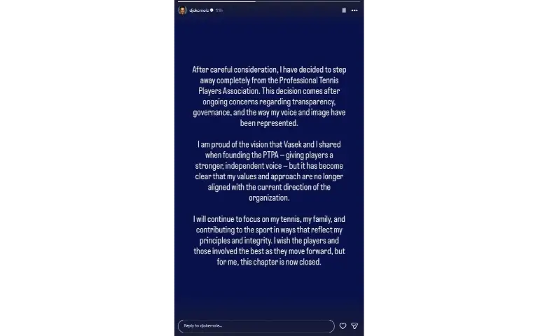 Novak Đoković o povlačenju