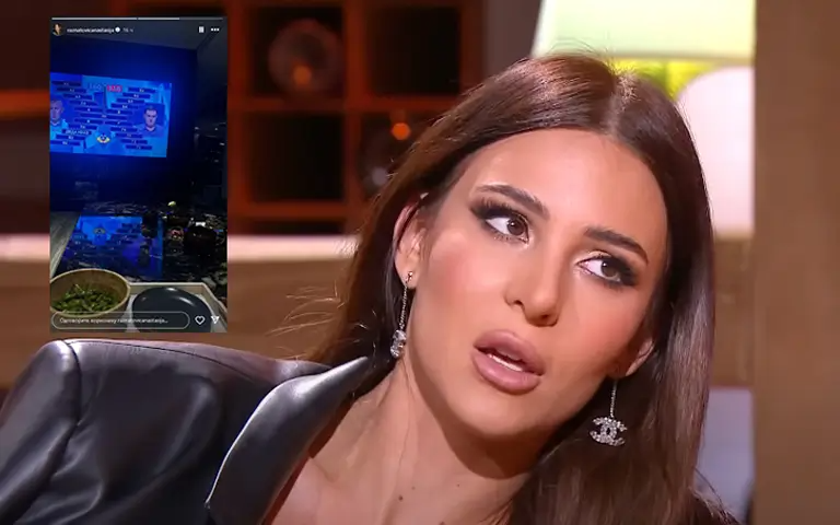 Anastasija Ražnatović u studiju popularne tv emisije