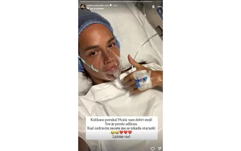 Marija Mikić u bolničkoj postelji Marija u bolnici