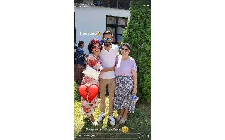 Milan Vasić sa sestrom Milan Vasić u zagrljaju svojih najmilijih