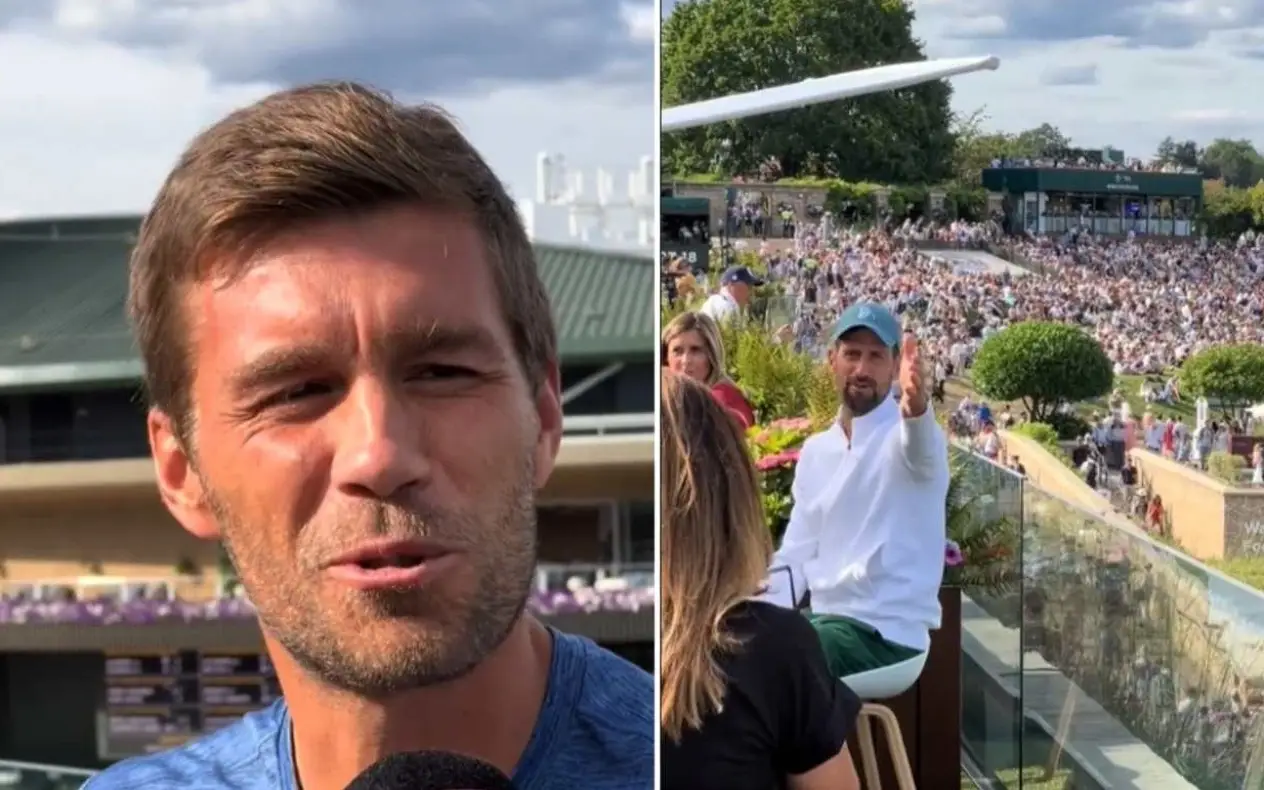 Novak Đoković i Nikola Mektić u razgovoru tokom intervjua na Wimbledonu