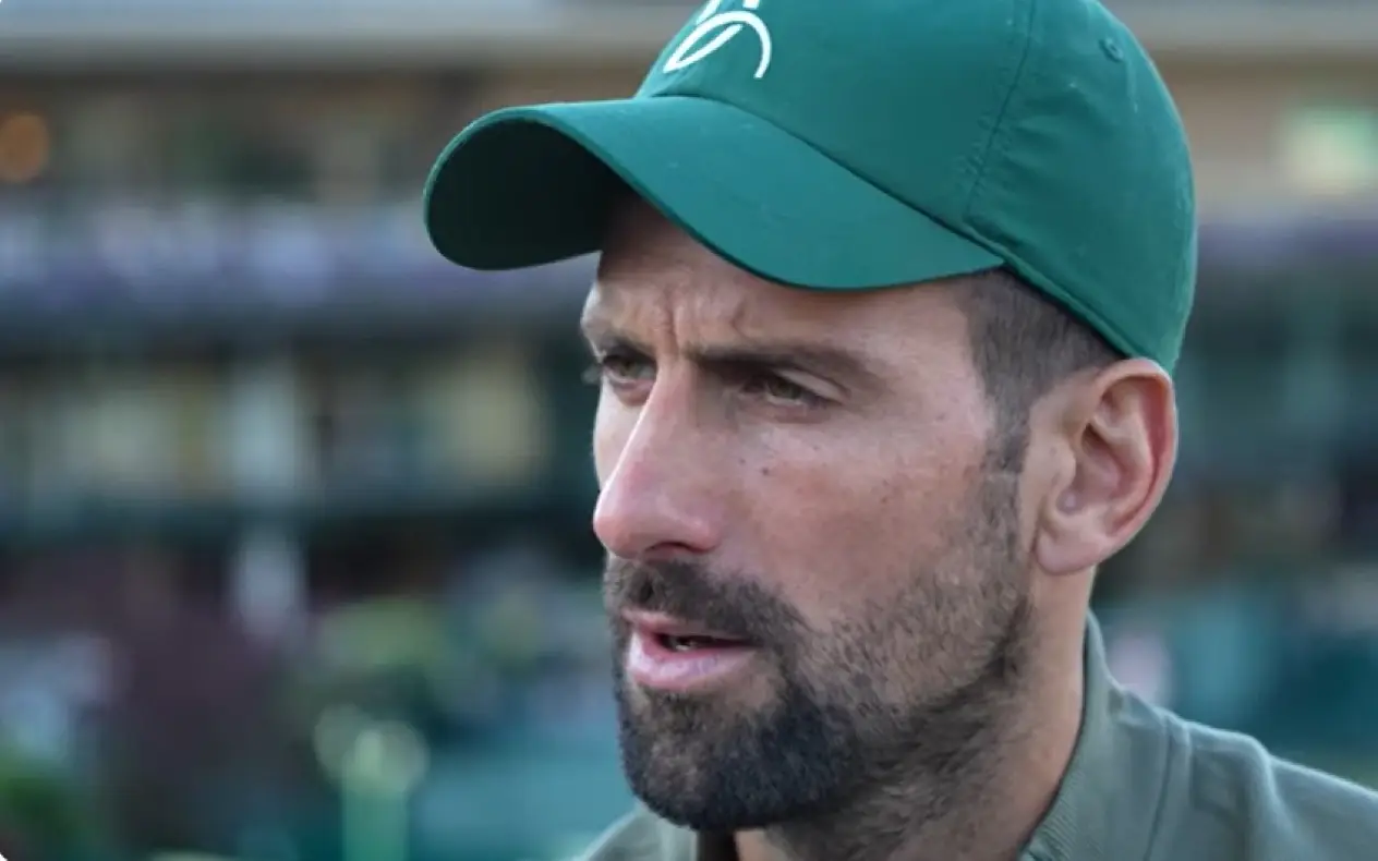 Novak Đoković tokom intervjua na wimbledonu
