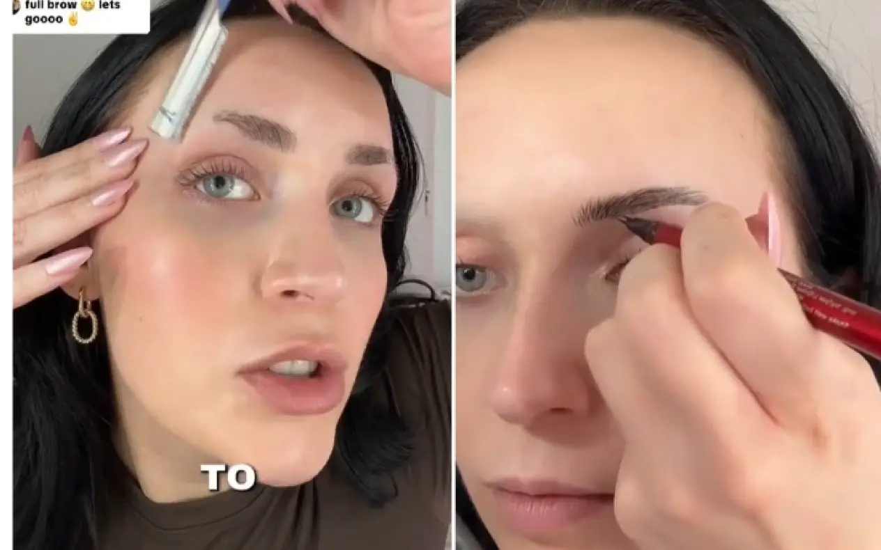 Brijanje obrva Obrijala obrve zbog testiranja brenda