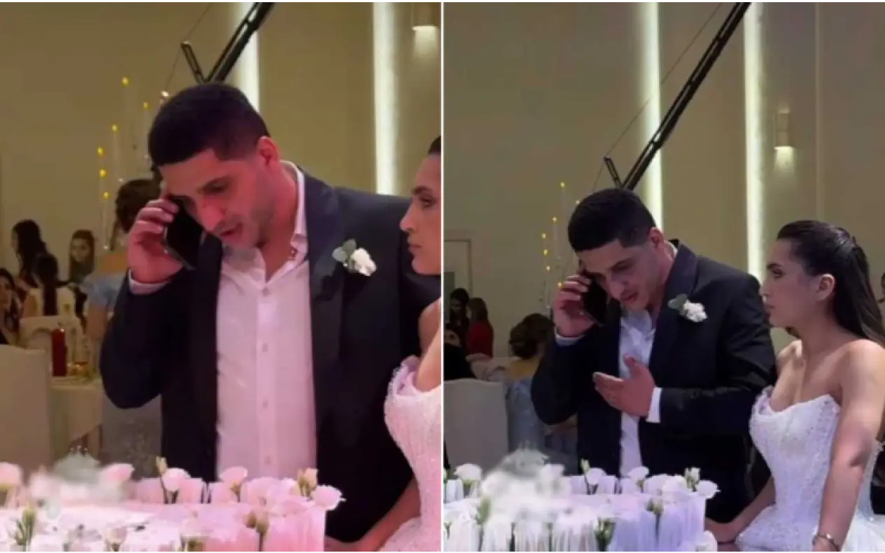 Mladoženja se usred sečenja torte javio na telefon