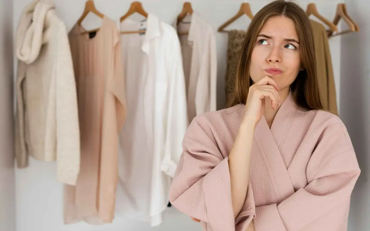 Devojka razmišlja - šta da obuče
