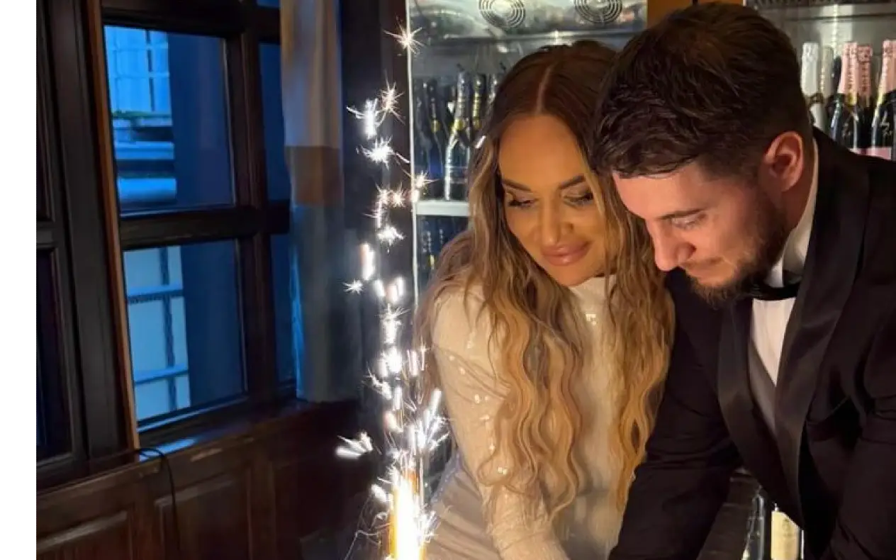 Jovan Stefanović i Iva Bojanović na svom venčanju