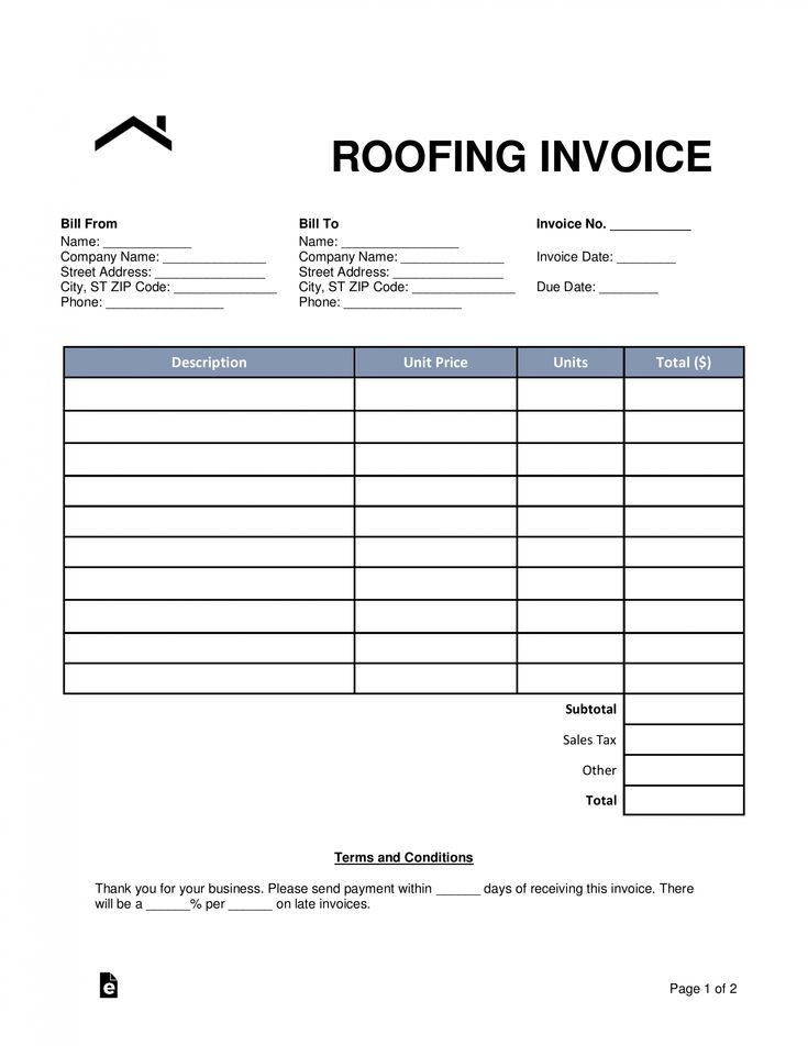 roofing work order template