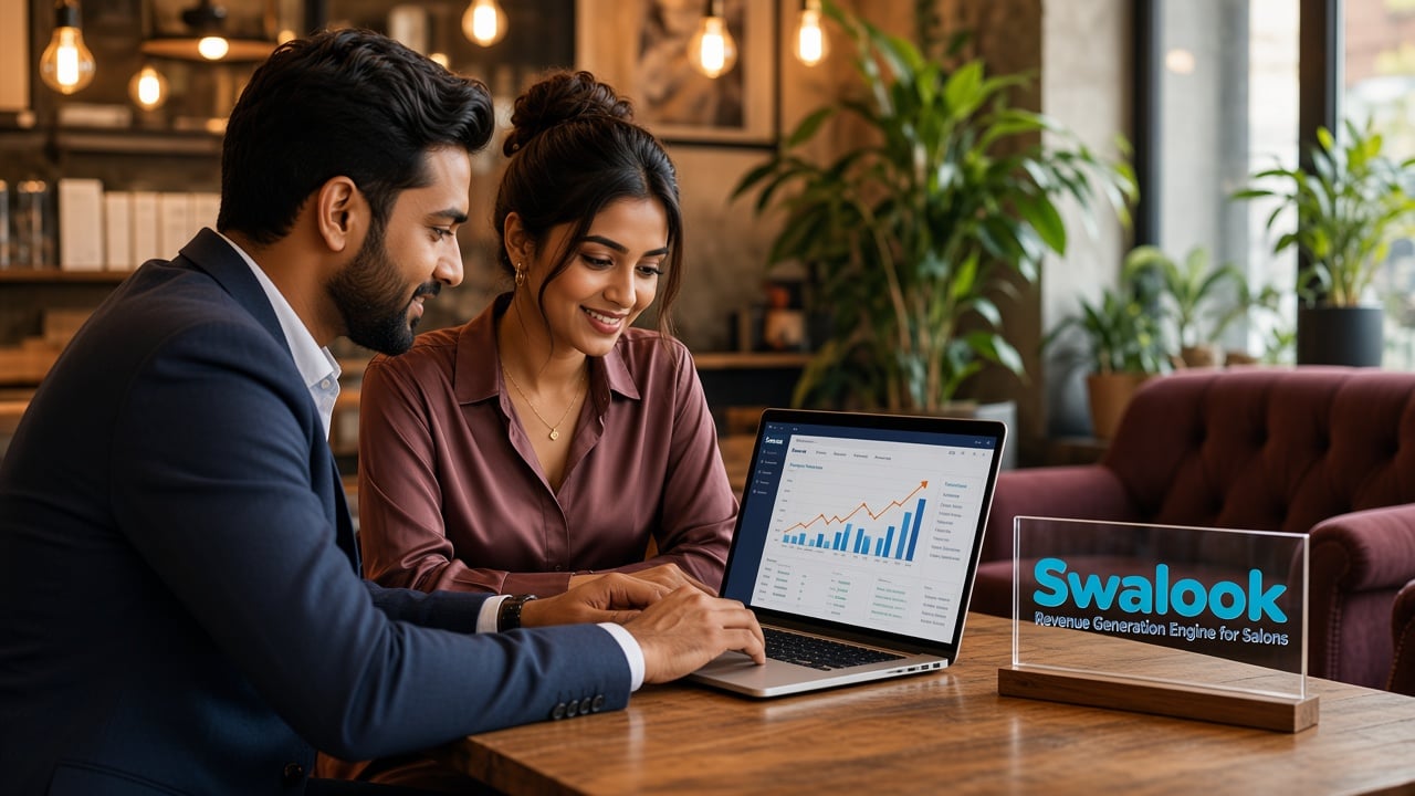 Salon CRM weekly dashboard with bookings revenue and retention KPIs