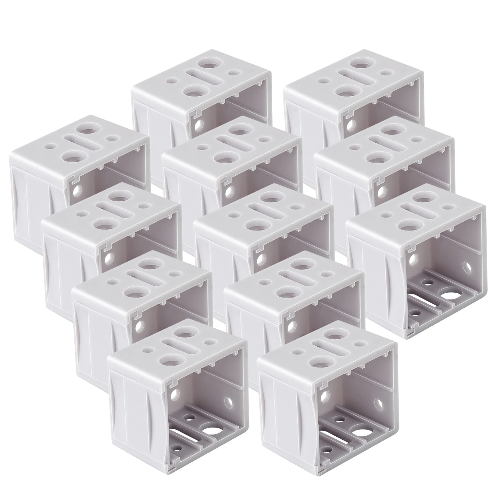 ONLYFU 12 Pack 1 inch Blind Brackets, Vertical Blind Bracket Box Mounting Bracket Window Blinds Headrail Brackets, White
