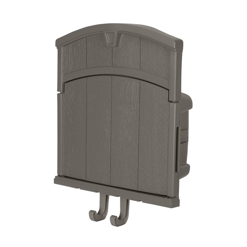 Suncast 150' Capacity Farmington Mounted Hose Hanger Dark Gray