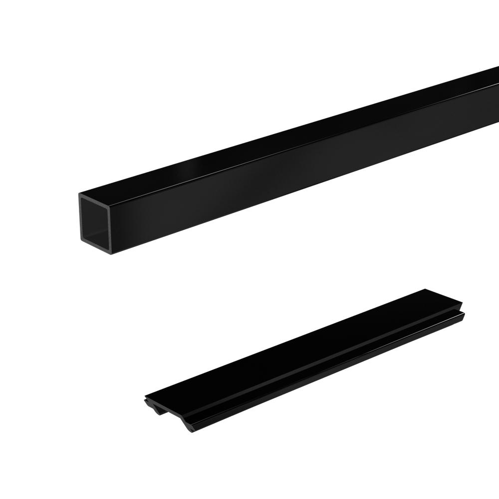 6 Ft. Black Aluminum Deck Railing Stair Picket and Spacer Kit for 42 in. High System