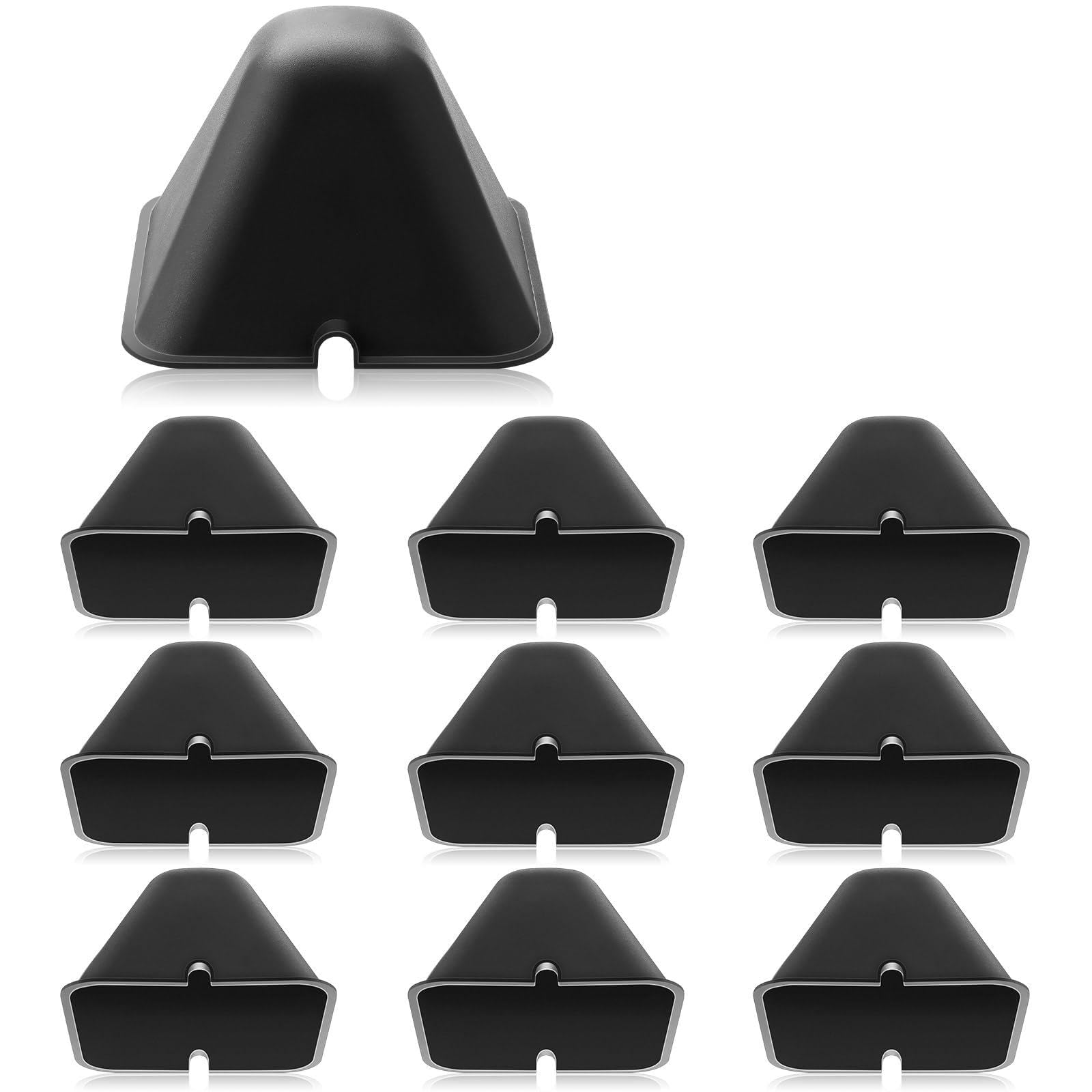 AceOrbit 10 Pcs 7.5 * 7.5 * 5 Inch Large Recessed Light Cover for 6 Inch Lighting Resistant & Energy Saving Recessed Insulation Protect for LED & Halogen Downlight in Homes, Offices (Black)