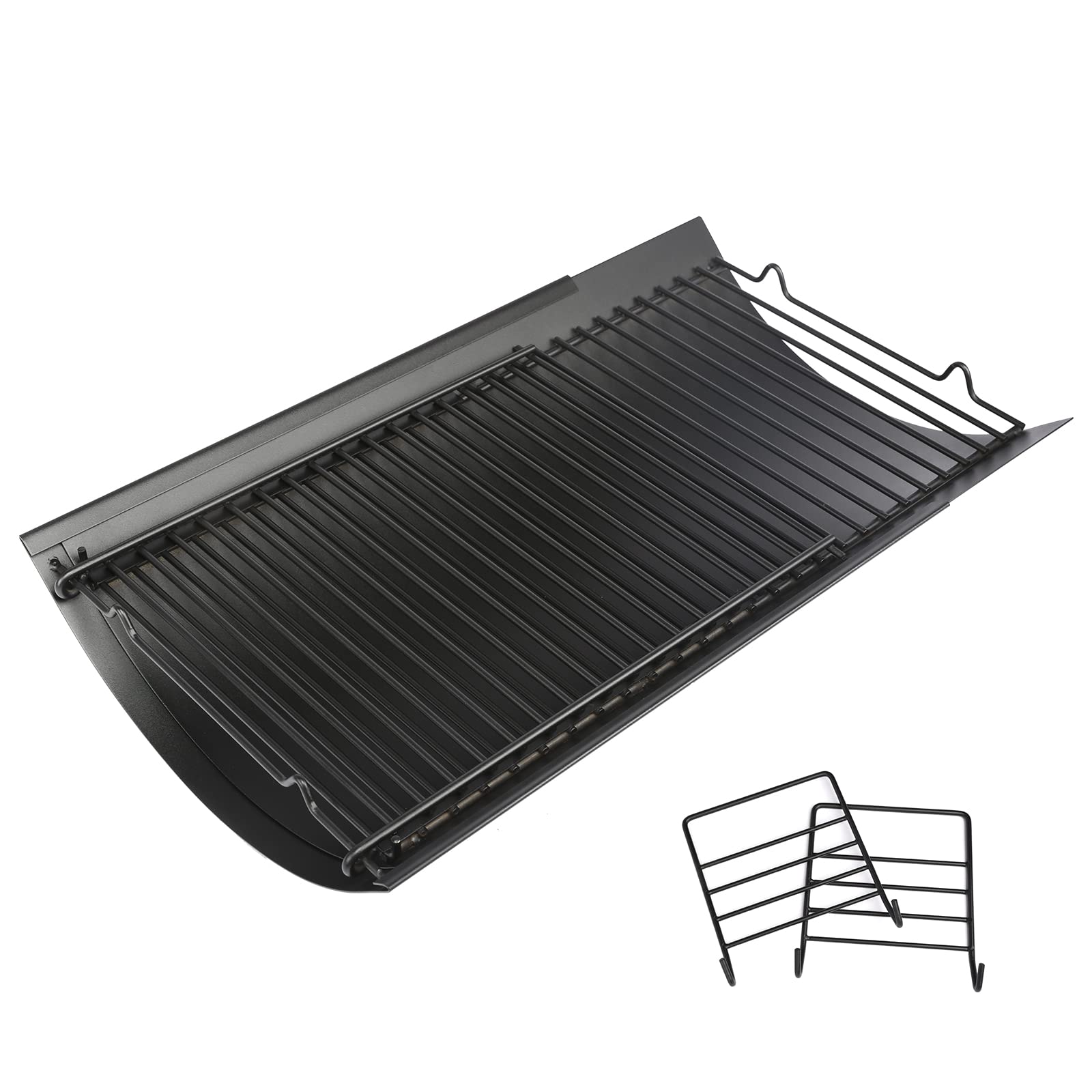 Uniflasy 23.62" to 35.43" Adjustable Ash Pan Replacement for Chargriller 5050 1224 5072 5650 1324 2121 2222 2123 E1224, Fit Oklahoma Joe’s Charcoal Grills, Royal Gourmet, Charbroil Replacement Part