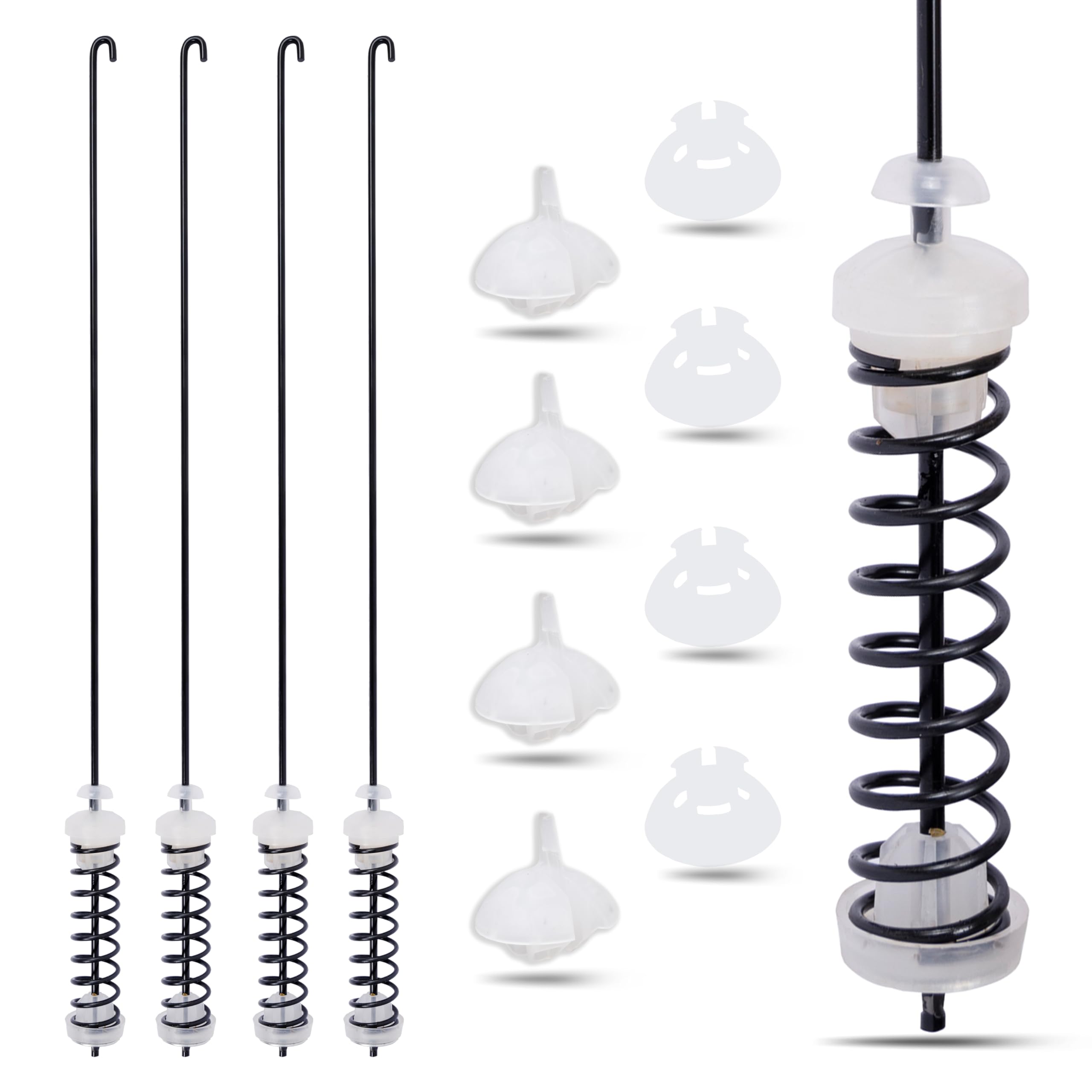 4Pcs Washer Suspension Rod Kit Replaces For Amana NTW4605EW0 NTW4516FW1 NTW4516FW2 NTW4516FW3, Whirlpool WTW4800BQ0 WTW4800BQ1 WET4027HW0 WTW4616FW2 WTW4815EW0 WTW4815EW1 WTW4816FW1 WTW4816FW2 Washer