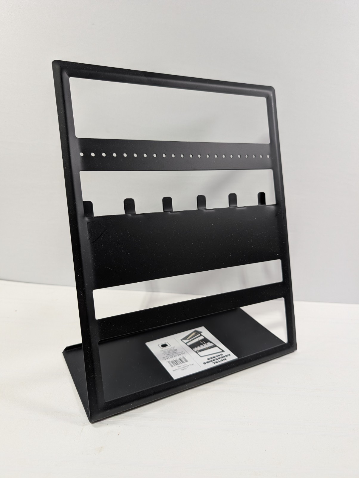 Made for Retail Metal Accessories Holder Black Jewelry Organizer Display Stand